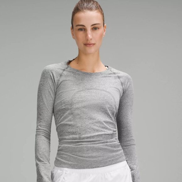 NWT - Swiftly Tech Long Sleeve- Heather Grey- SIZE 6 - Picture 1 of 2